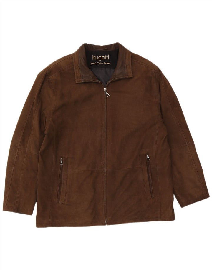 Bugatti Herren Lederjacke UK 38 Mittelbraunes Leder