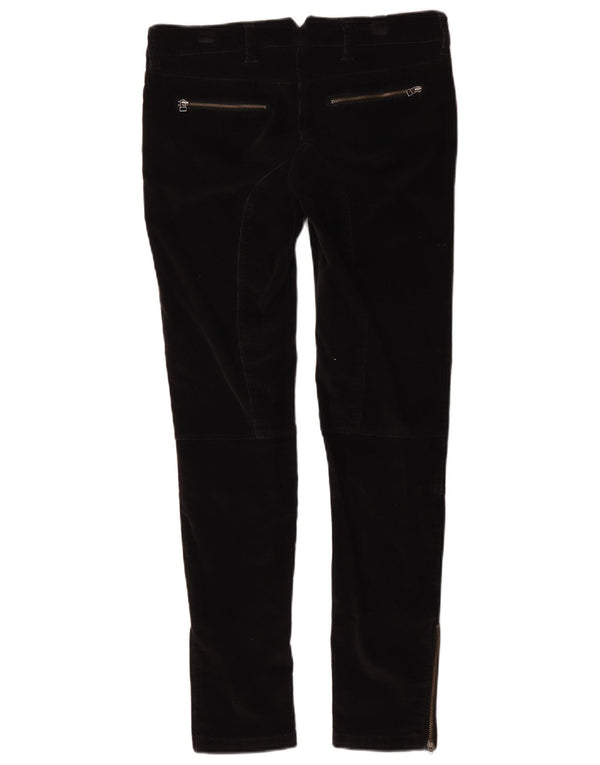 Massimo Dutti Damen Skinny Cordhose W36 L29 Schwarz Baumwolle