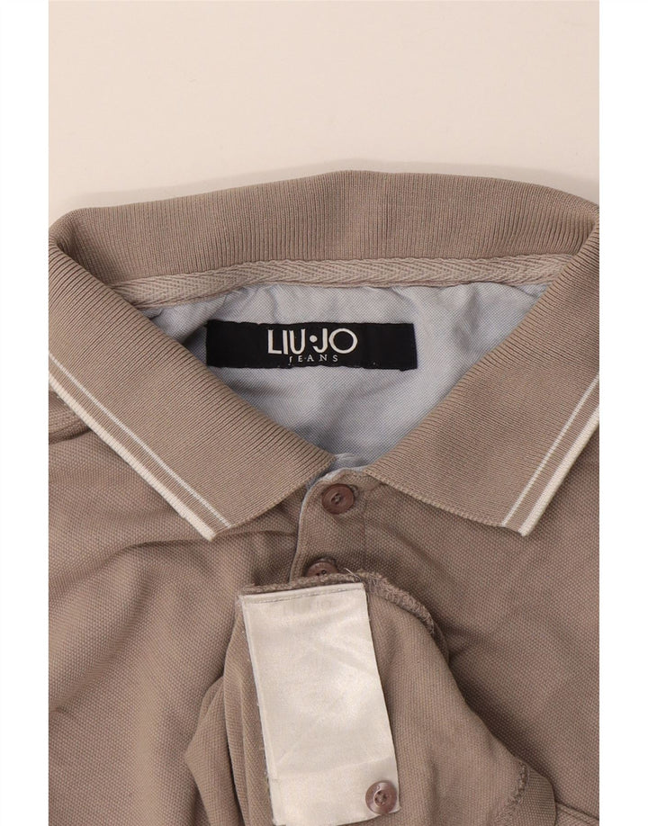 Liu Jo Herren-Poloshirt aus mittelgrauer Baumwolle