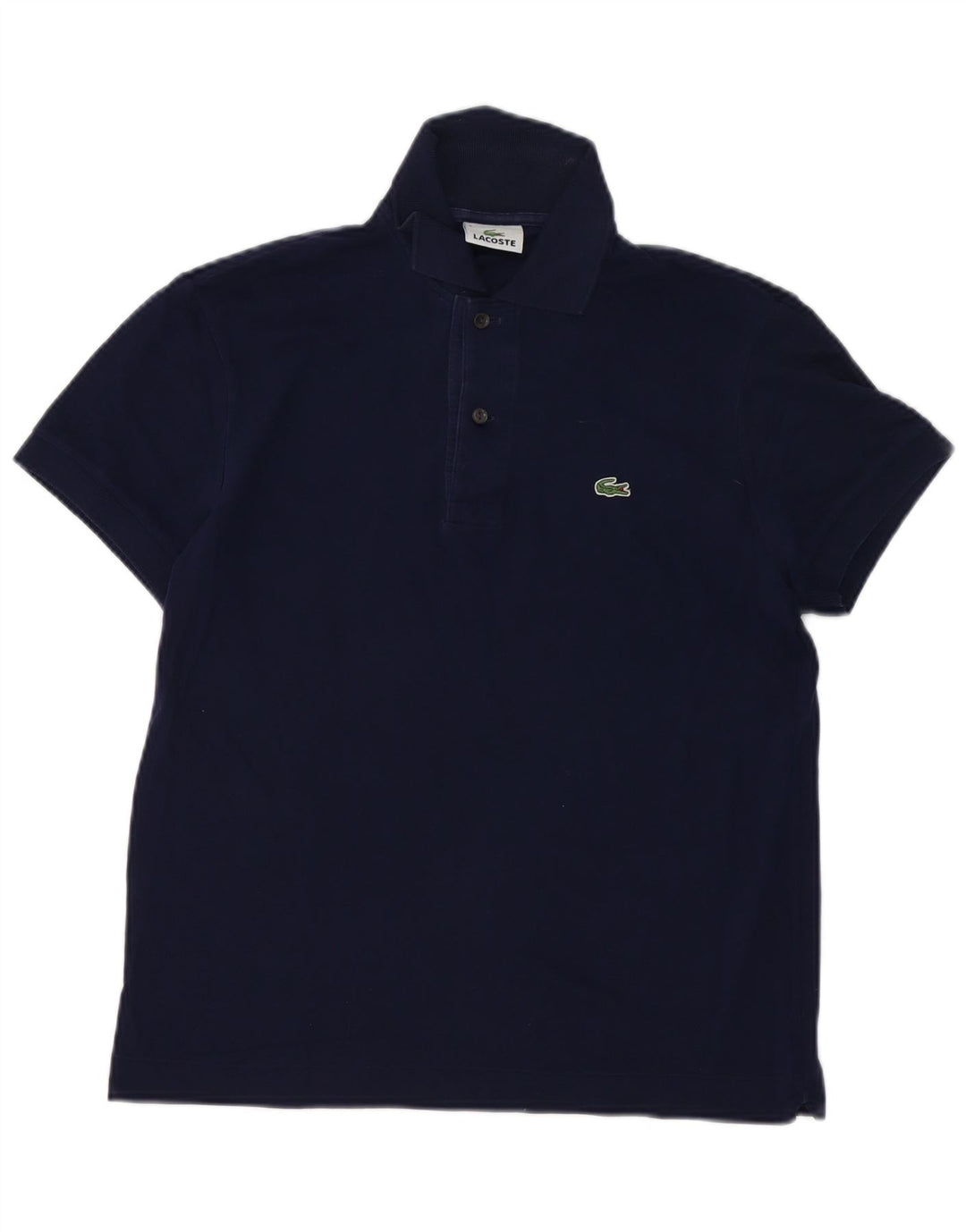 Lacoste Herren-Poloshirt, Größe 3, klein, marineblaue Baumwolle