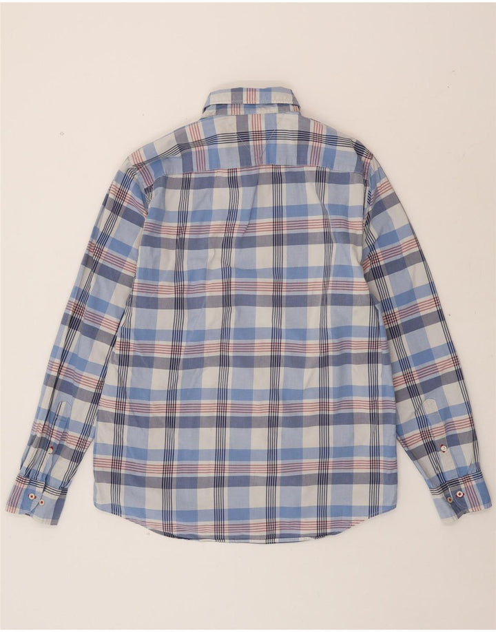 TOMMY HILFIGER Mens Regular Fit Shirt Large Blue Check Cotton Vintage Tommy Hilfiger and Second-Hand Tommy Hilfiger from Messina Hembry 