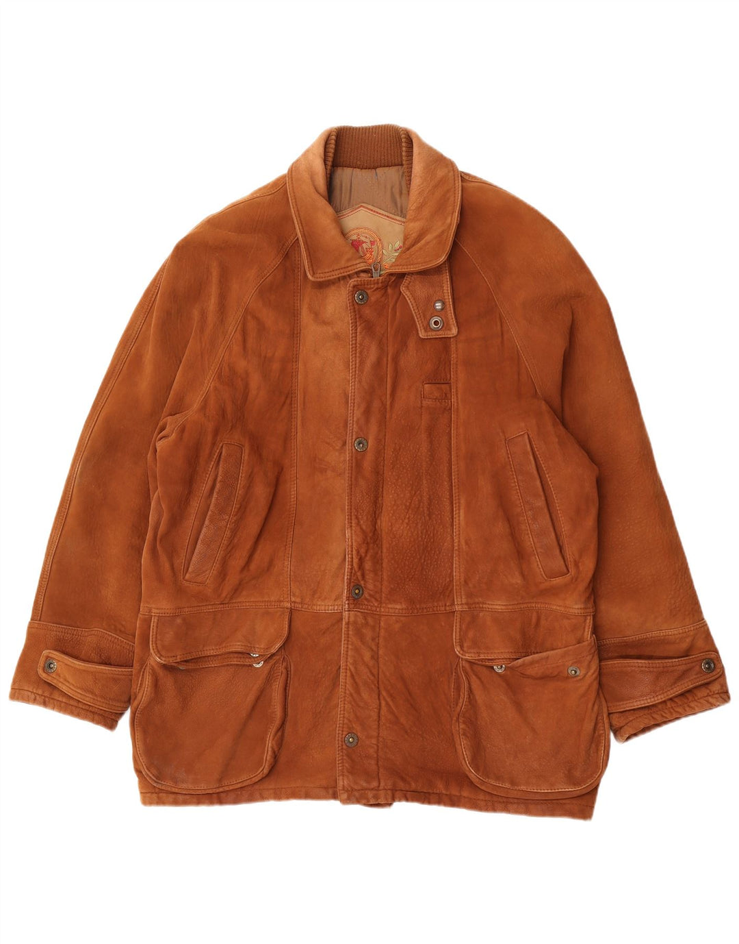 Essebi Herren Lederjacke UK 40 Großes braunes Leder