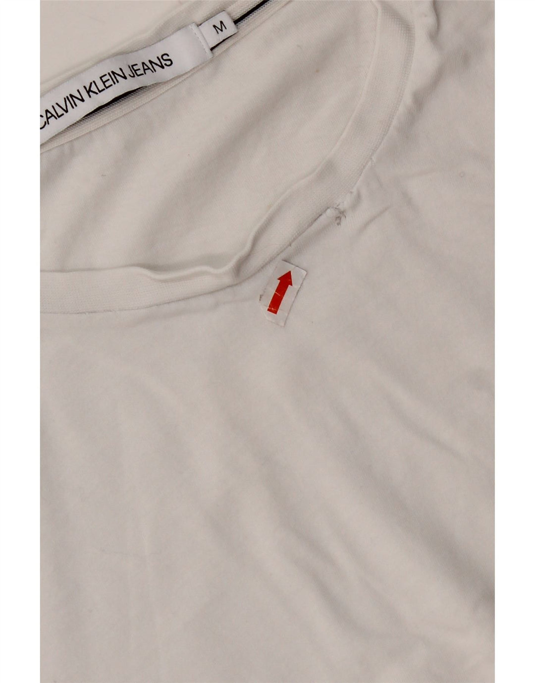 CALVIN KLEIN Damen T-Shirt Top UK 14 Medium Weiß