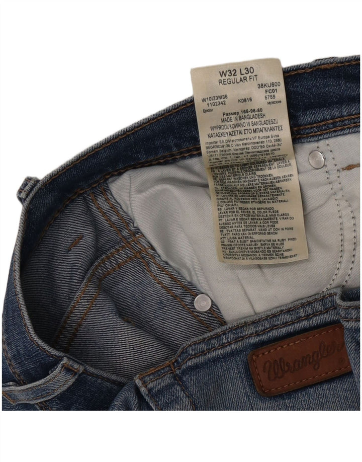Wrangler Herren-Jeans mit normaler Passform, gerade Passform, W32, L30, Blau, Baumwolle