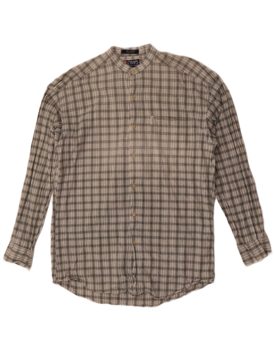 Chaps Ralph Lauren Herren-Hemd, mittelkhakifarben, kariert, Baumwolle