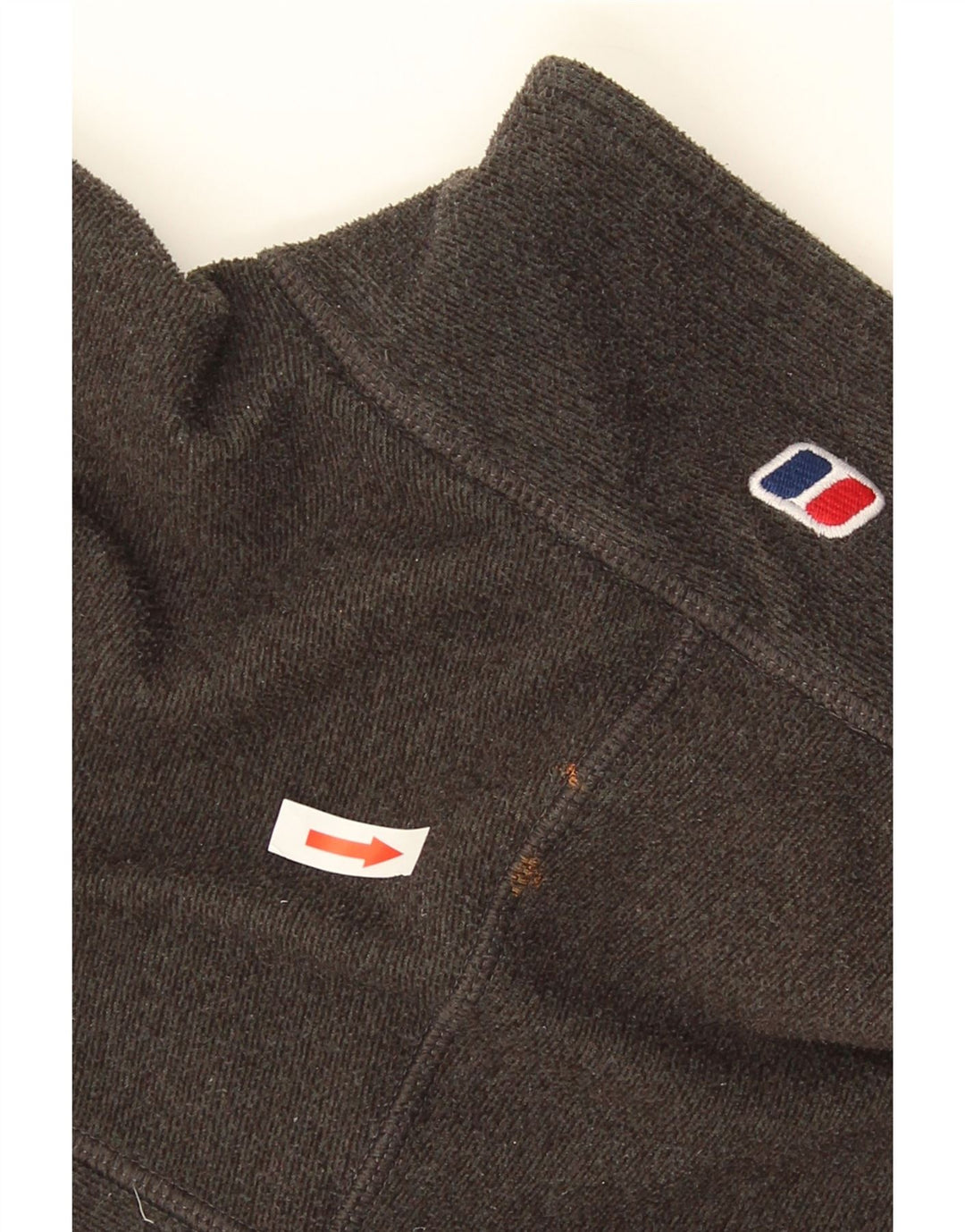 Berghaus Herren-Fleecepullover mit Reißverschluss am Hals, großes, grün meliertes Polyester