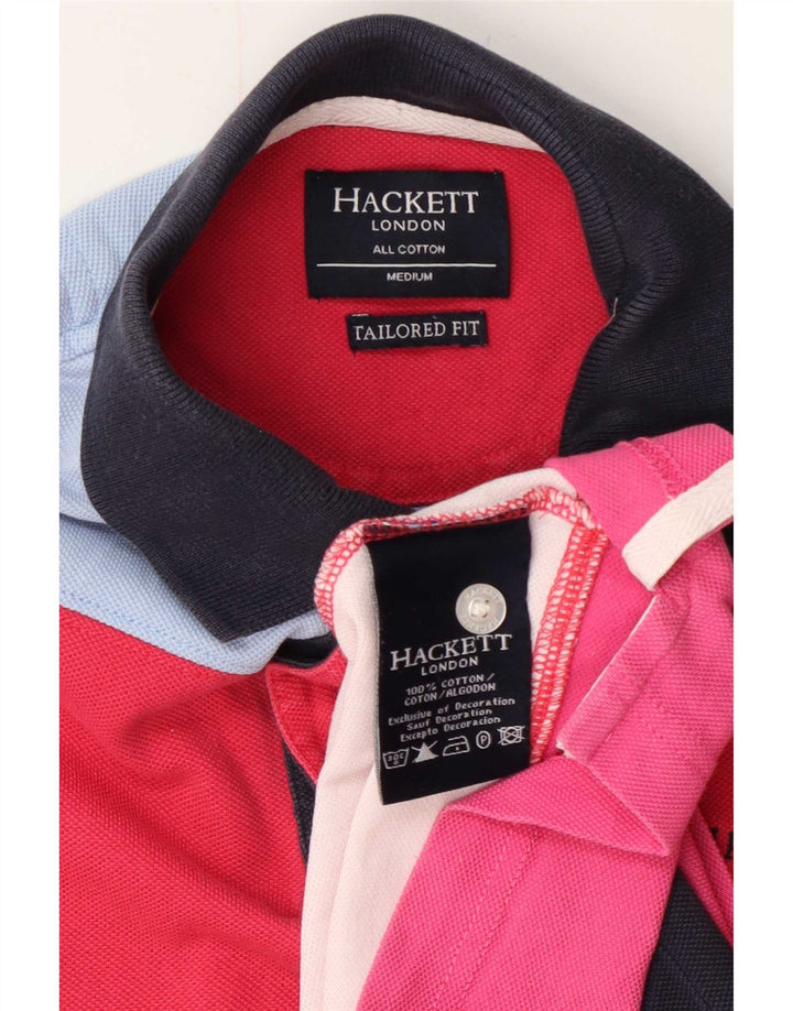 Hackett Tailored Fit Rugby-Poloshirt für Herren, mittelgroß, mehrfarbig, Farbblock