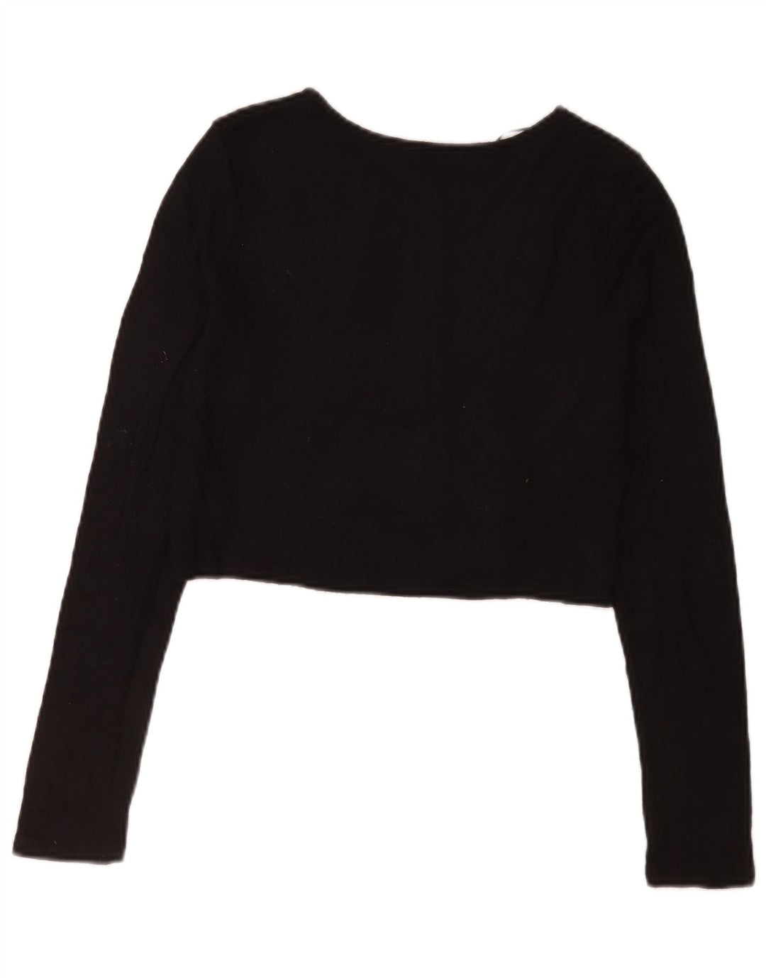 Zara Damen Crop Cardigan Pullover UK 12 Mittelschwarze Viskose