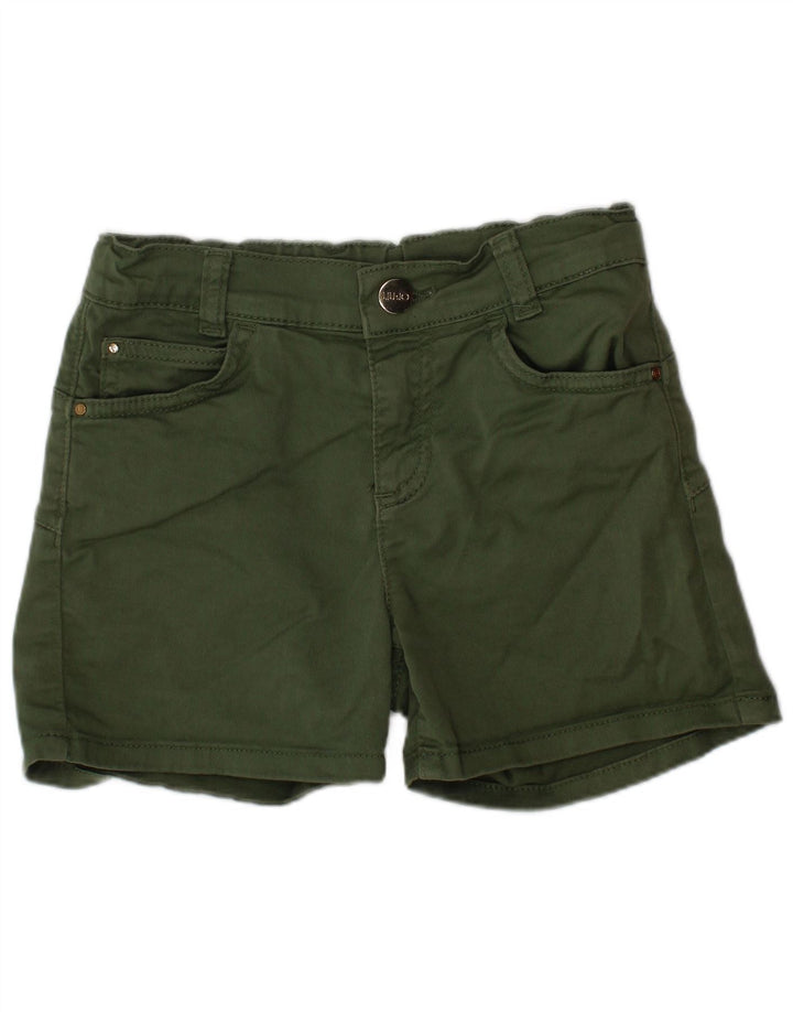 LIU JO Girls Denim Shorts 6-7 Years W24  Green Polyester