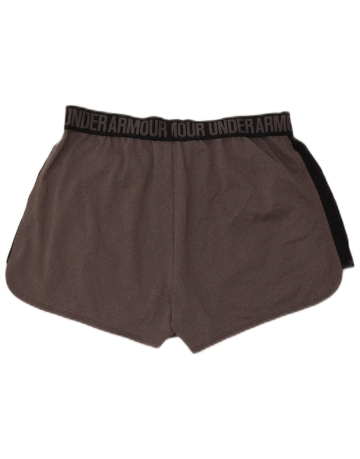 Under Armour Damen Graphic Sport Shorts UK 14 Mittelgrauer Farbblock