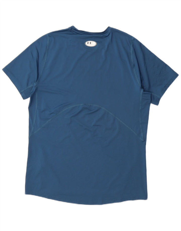Under Armour Herren Heat Gear T-Shirt Top Large Blau