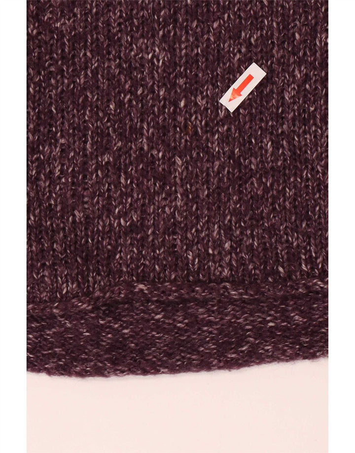 Marlboro Classics Damen-Pullover mit V-Ausschnitt, UK 14, mittelviolett gefleckt