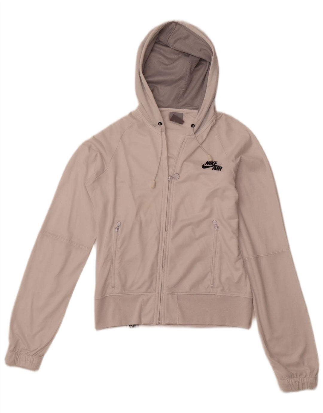NIKE Damen-Kapuzenpullover mit Reißverschluss, Gr. 10/12, mittelweiß