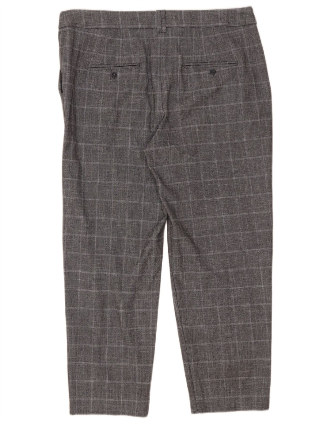 Marks & Spencer Herren-Hose, kurz geschnitten, UK 44, Größe L, W34, L26, Grau mit Hahnentrittmuster