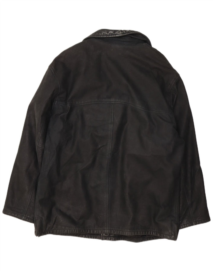 Vintage Herren Lederjacke UK 42 XL Schwarzes Leder