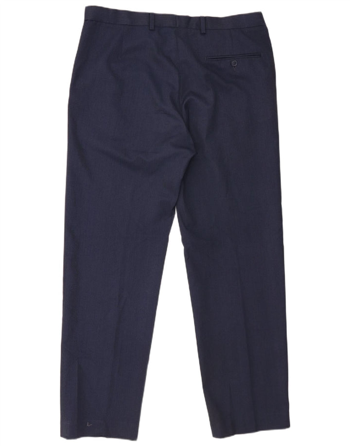 Marks & Spencer Herren-Anzughose, gerade, normal, W36 L31, Marineblau