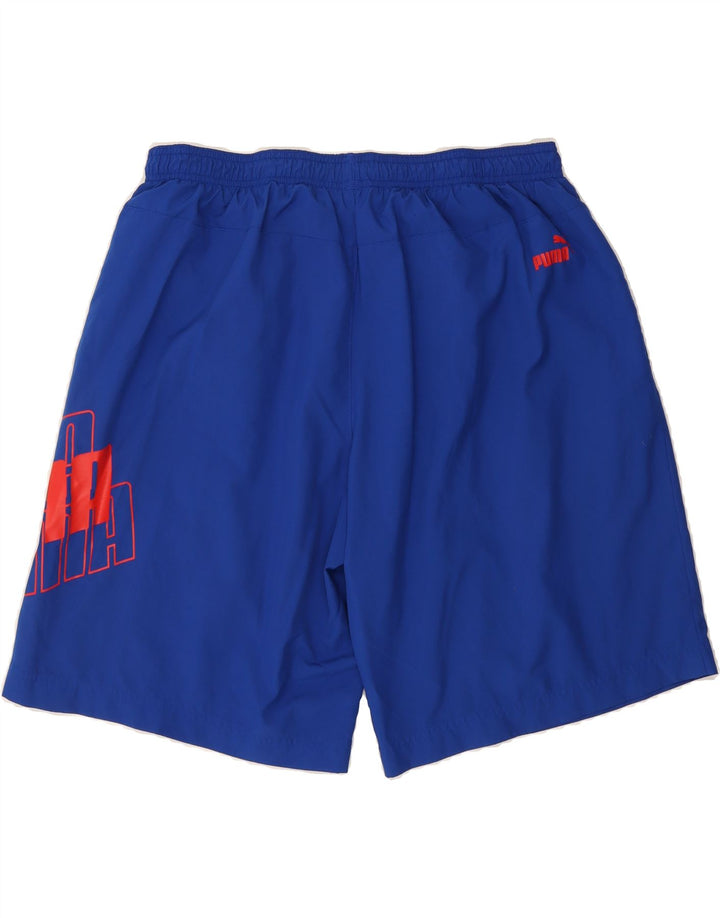 PUMA Mens Graphic Sport Shorts XL Blue Polyester Vintage Puma and Second-Hand Puma from Messina Hembry 