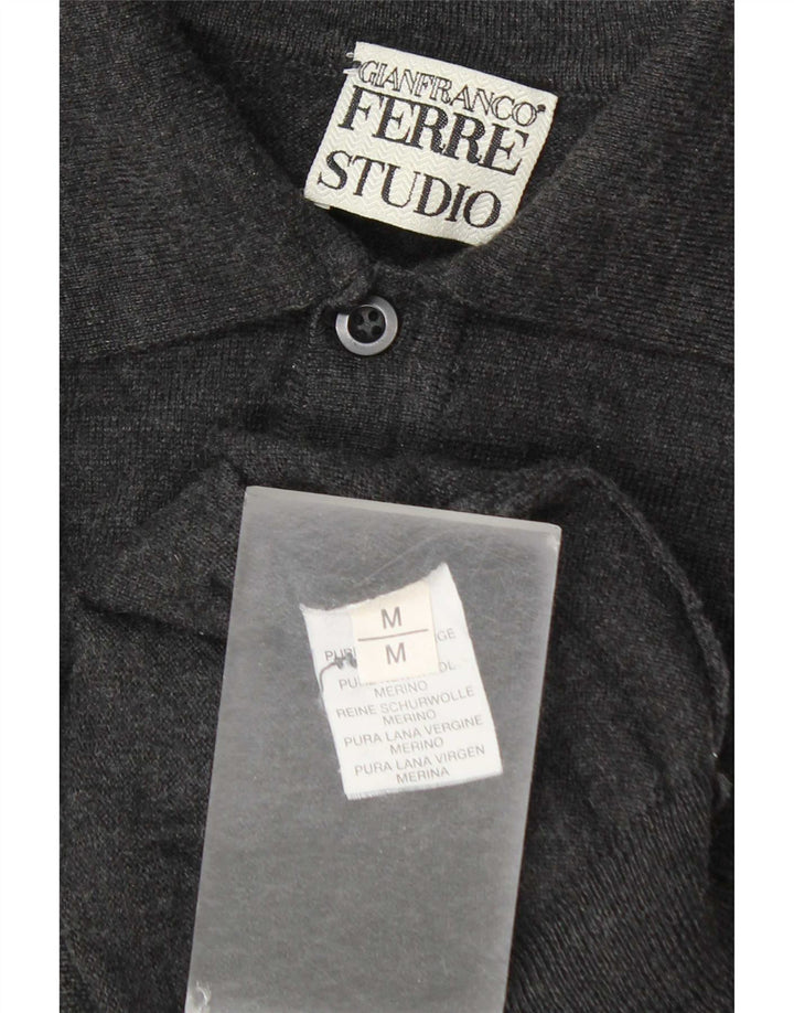 Gianfranco Ferre Herren Rollkragenpullover aus mittelgrauer Wolle