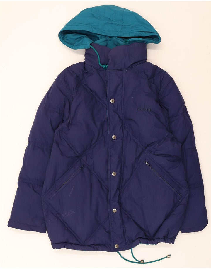 Diadora Herren Reversible Wattierte Jacke UK 36 Small Blau Polyester