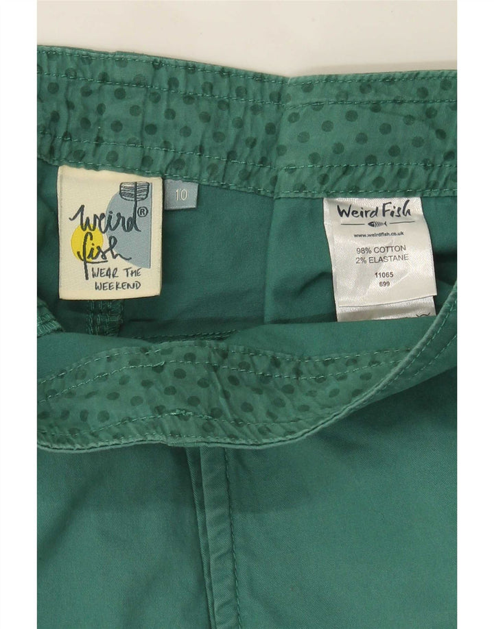 Weird Fish Damen Cargoshorts UK 10 Small W34 Grüne Baumwolle