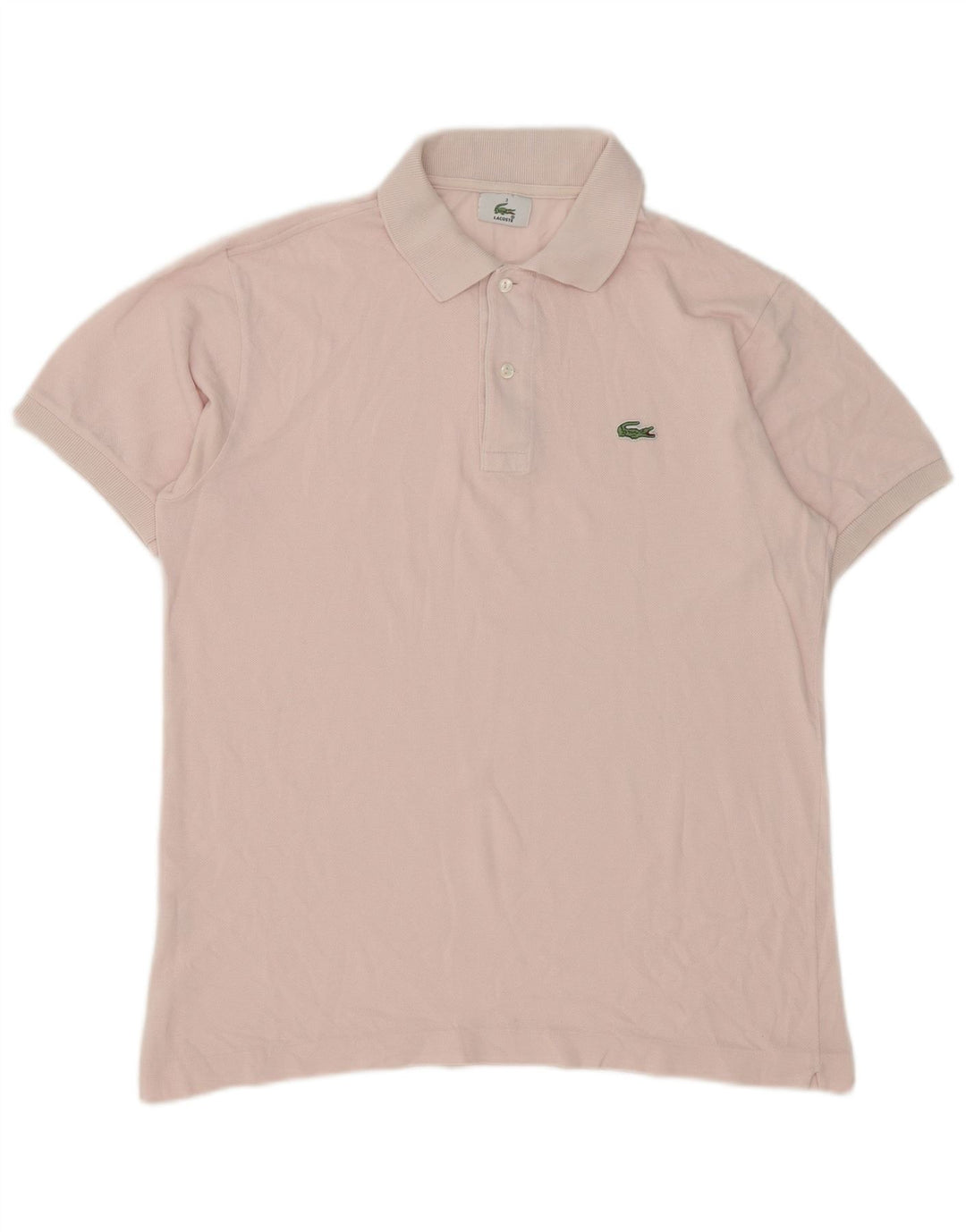 Lacoste Herren-Poloshirt, Größe 3, klein, rosa Baumwolle