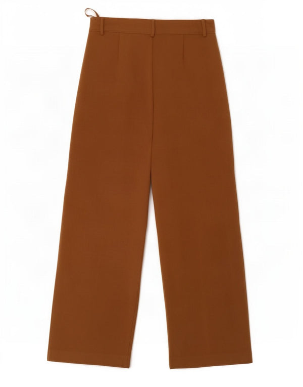 Marks & Spencer Damen-Freizeithose mit hoher Taille, UK 12, M, W34, L32, Beige