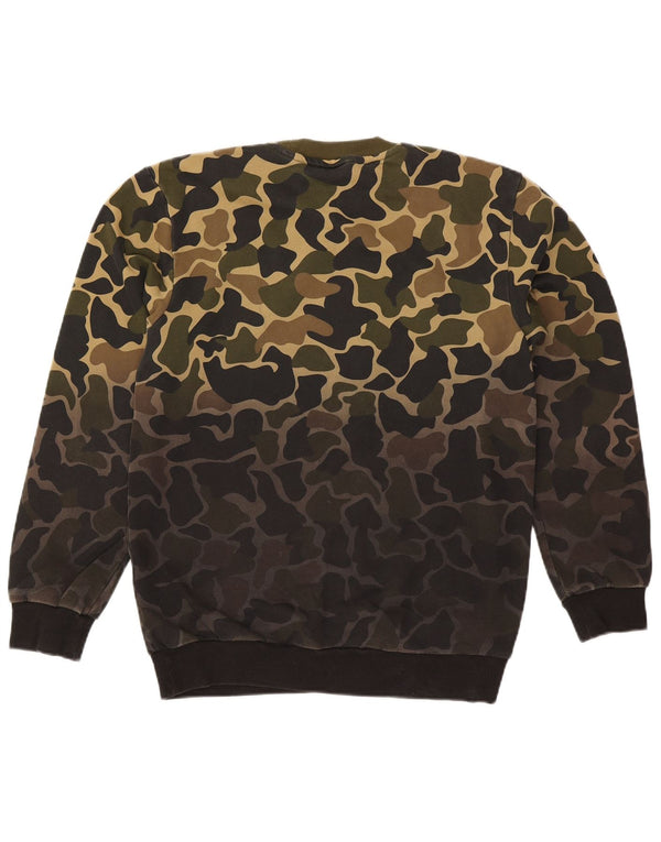 Adidas Herren Sweatshirt Pullover Small Khaki Camouflage Baumwolle