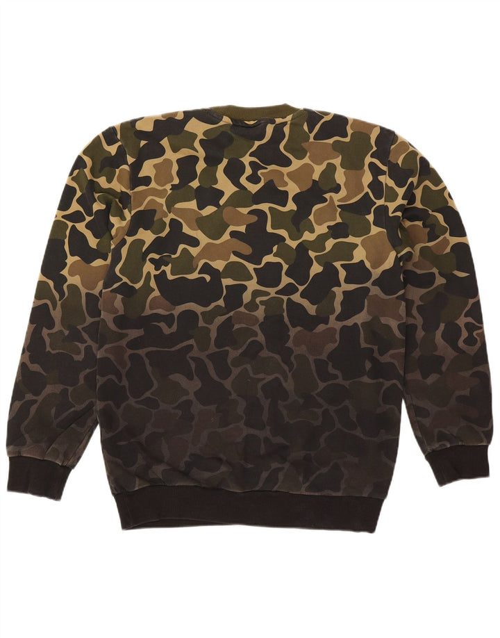 Adidas Herren Sweatshirt Pullover Small Khaki Camouflage Baumwolle