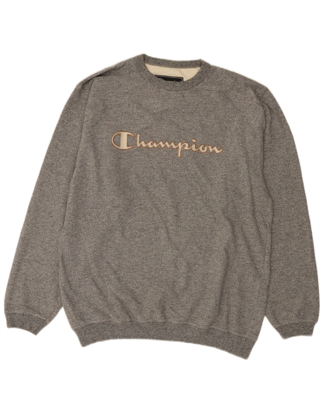Champion Herren-Sweatshirt mit Grafik, groß, grau gesprenkelte Baumwolle