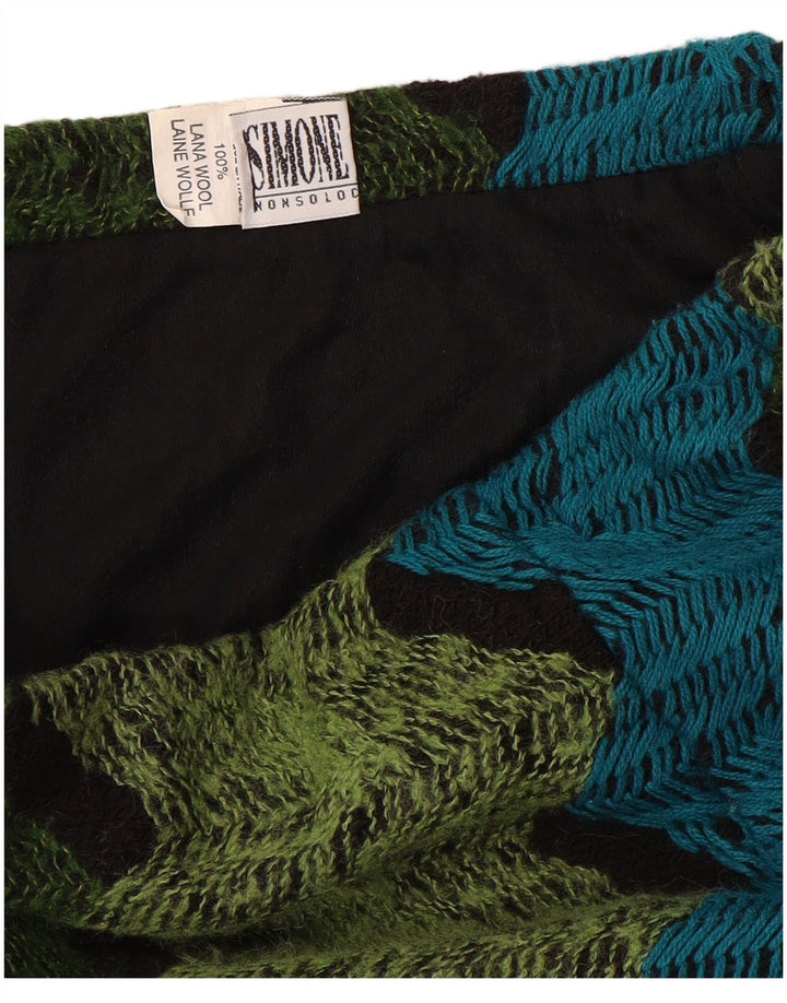 Simone Damen Maxirock W30 Medium Mehrfarbige Chevron-Wolle