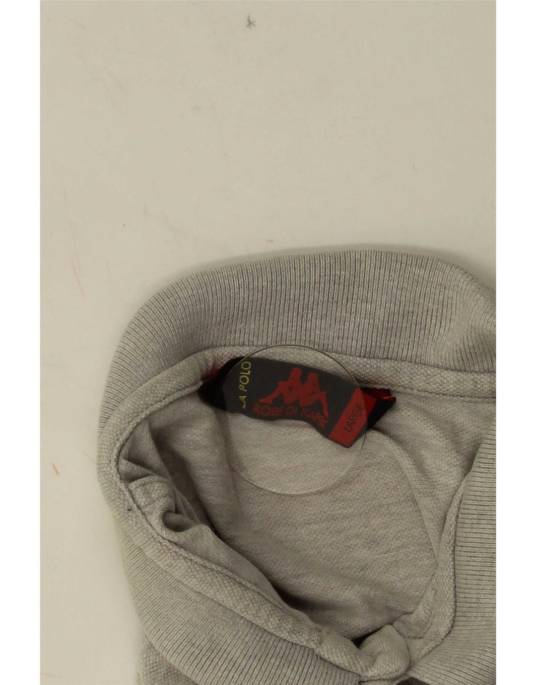 Kappa Herren-Poloshirt, groß, grau gefleckte Baumwolle