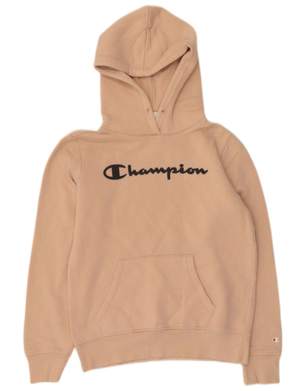 CHAMPION Damen-Kapuzenpullover mit Grafik, UK 12, Mittelrosa