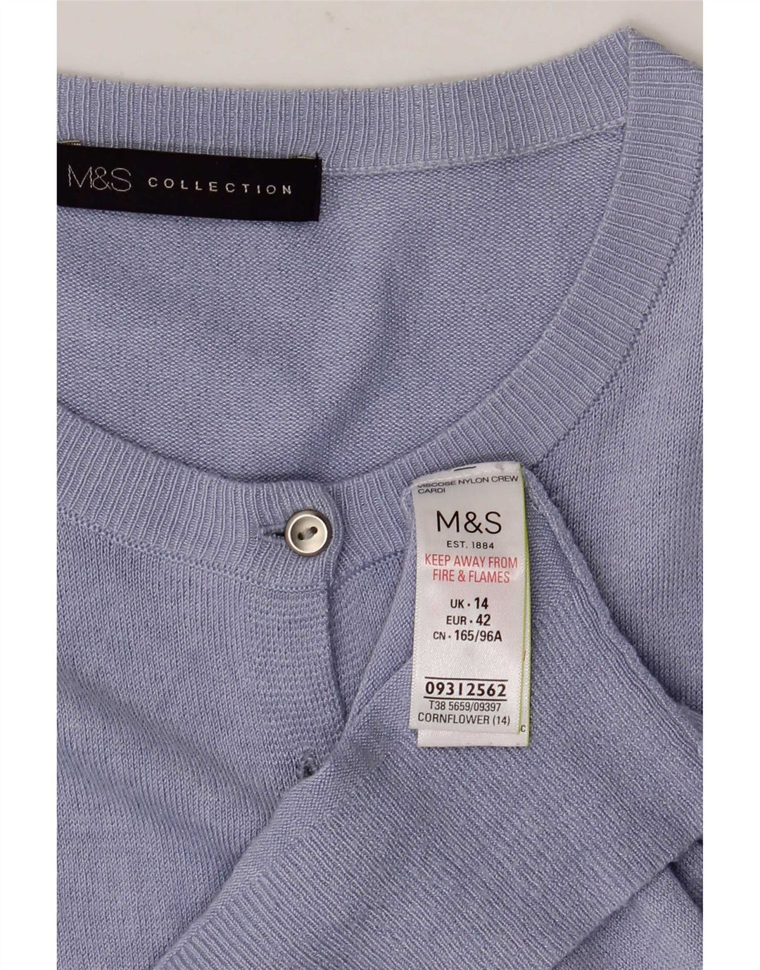 Marks & Spencer Damen-Cardigan-Pullover UK 14 Große blaue Viskose