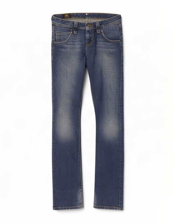 Lee Damen Maddox Bootcut Jeans W28 L35 Blaue Baumwolle