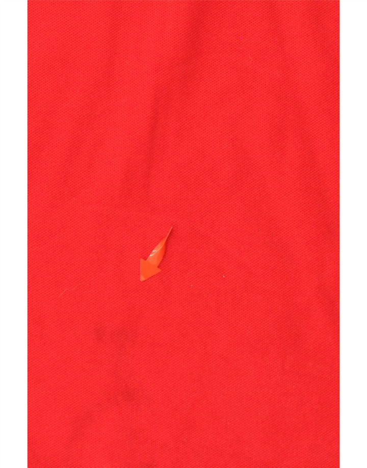 LACOSTE Womens Polo Shirt Size 42 Large Red Cotton