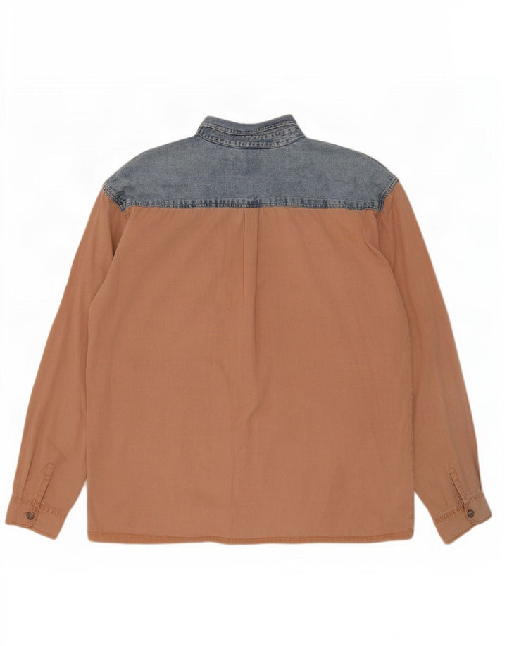 Jean Rive Herren Jeanshemd XL Blau Colourblock