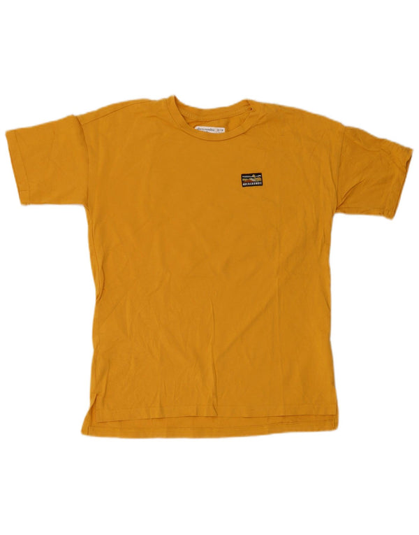 Abercrombie & Fitch Jungen-T-Shirt mit Grafik, 13–14 Jahre, gelbe Baumwolle
