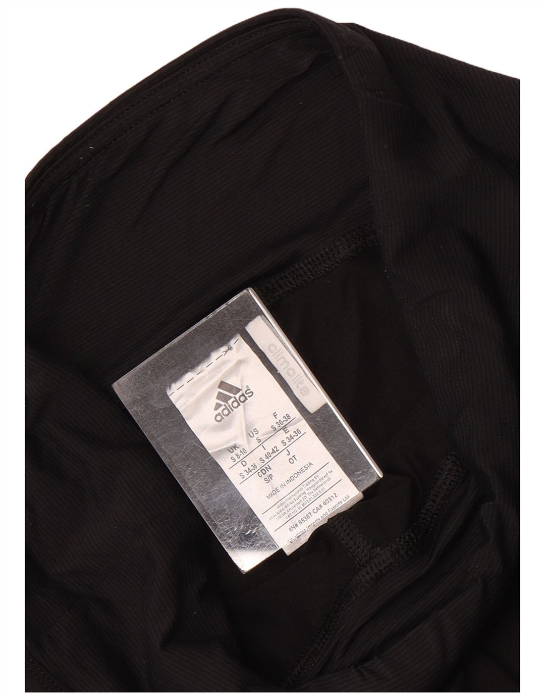 Adidas Damen Climalite Leggings UK 8/10 Small Schwarz Nylon