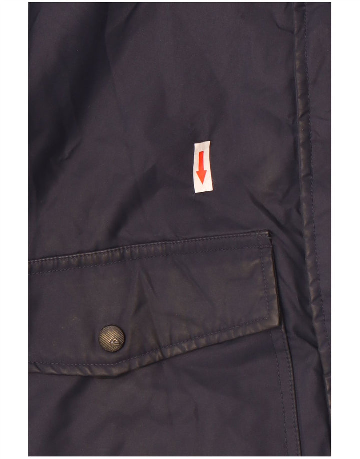 Quiksilver Herren Bomber-Windjacke mit Kapuze, UK 38, Mittelmarineblau