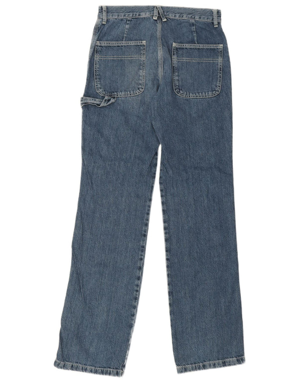 Zara Damen Carpenter Straight Jeans EU 38 Small W28 L34 Blau
