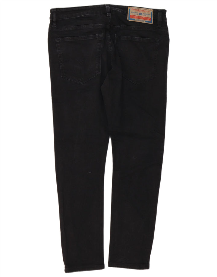 Diesel Herren Slim Jeans W31 L29 Schwarze Baumwolle