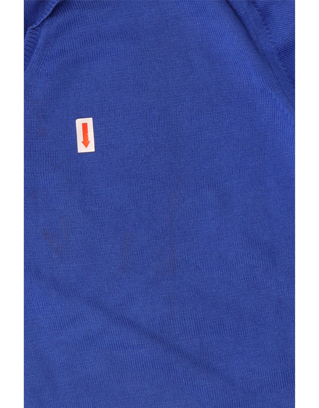 Zara Herren-Pullover mit V-Ausschnitt, mittelblaue Baumwolle