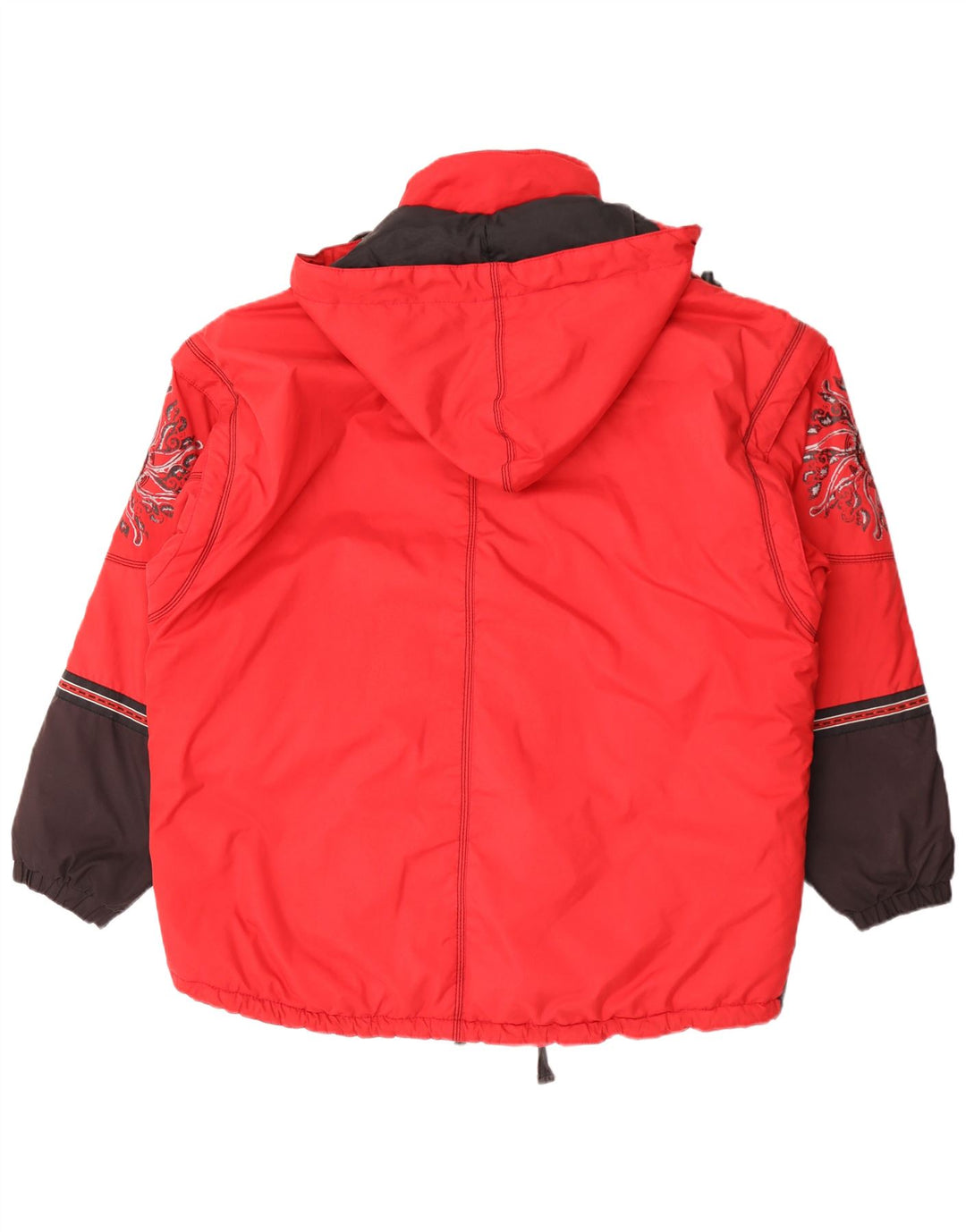 Killtec Herren-Skijacke mit grafischer Kapuze, UK 42, XL, rotes Farbblock-Polyester