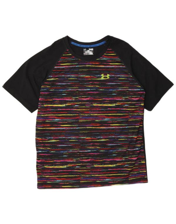 Under Armour Herren Heat Gear T-Shirt Top 2XL Schwarz gefleckt