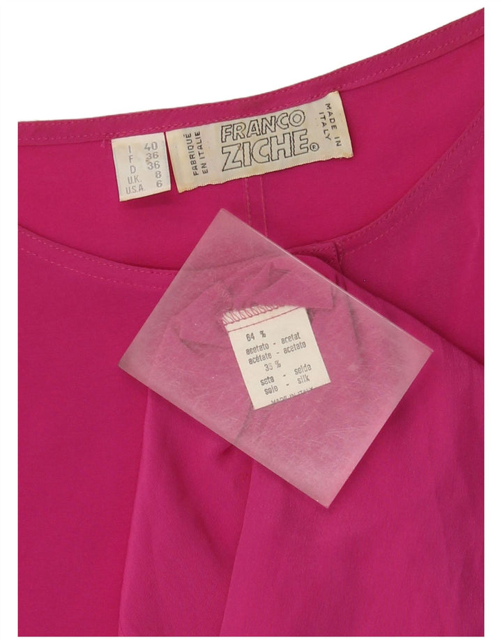 Franco Ziche Damen-Blusenoberteil in Übergröße, Gr. 8, Rosa, Acetat
