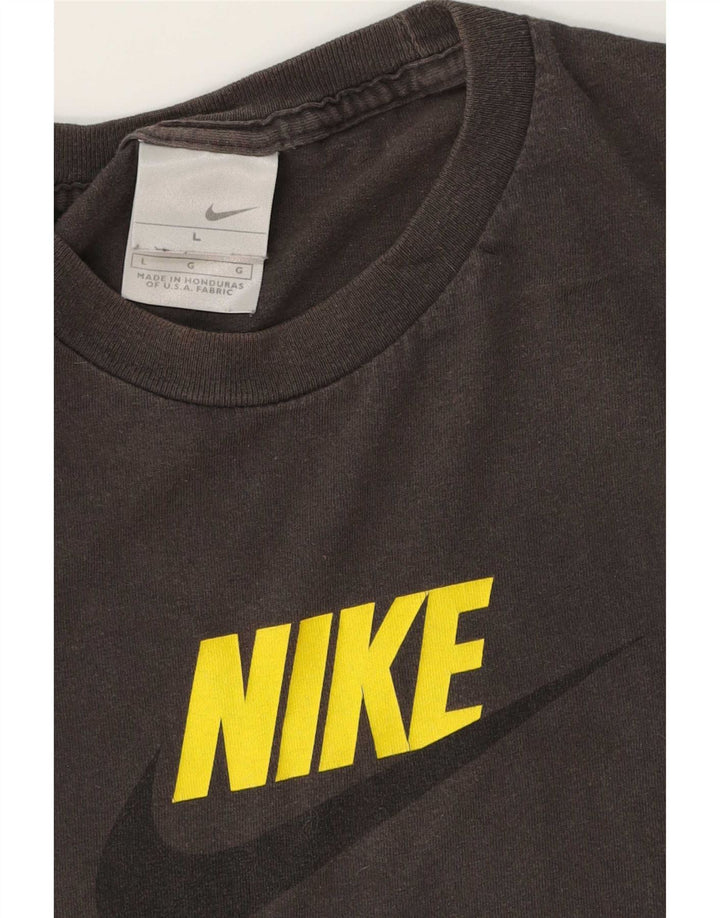 Nike Herren-T-Shirt mit Grafik, Größe L, aus grauer Baumwolle