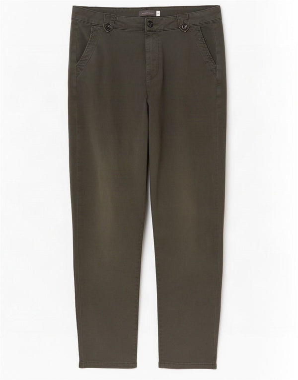 MINT VELVET Damen Tapered Chino-Hose UK 12 Medium W32 L28 Khaki Baumwolle