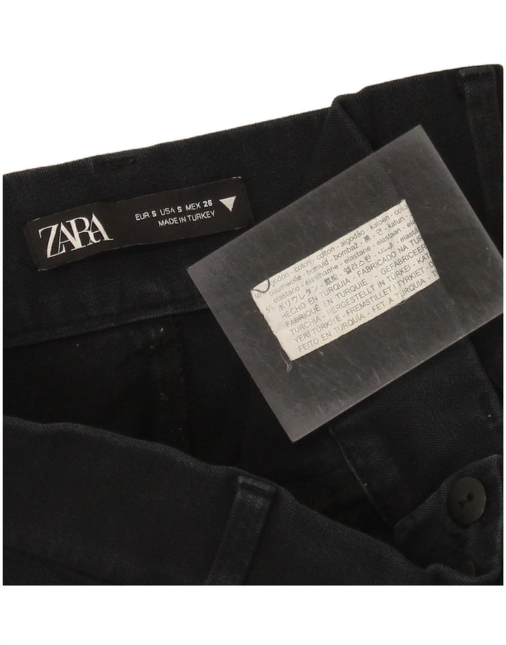 Kurze Jeans von Zara für Damen, Größe S, W26, L24, Marineblau, Baumwolle