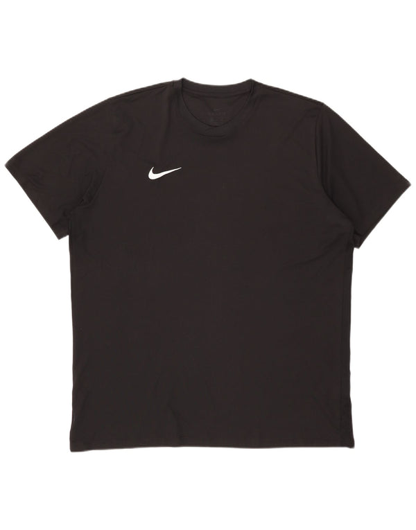 Nike Herren Dri Fit T-Shirt Top 2XL Schwarz Polyester