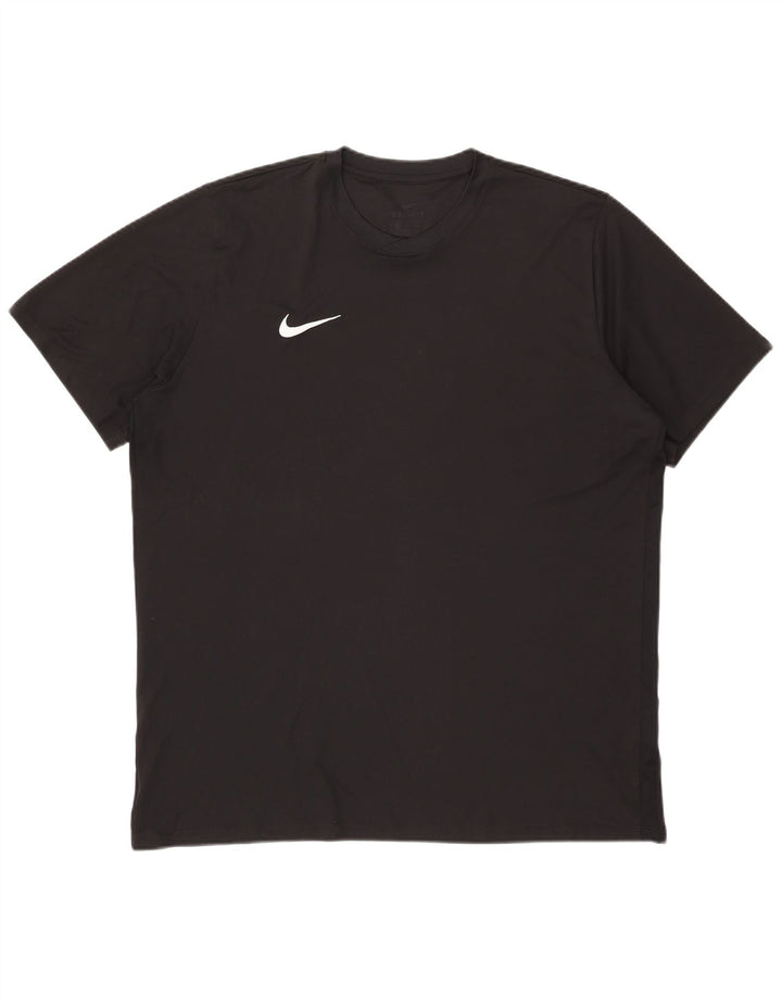 Nike Herren Dri Fit T-Shirt Top 2XL Schwarz Polyester